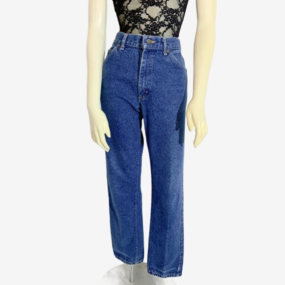 Vintage Medium Blue Wash LEE Jeans / Made in USA / 28 inch waist / size Small - Picture 11 of 14